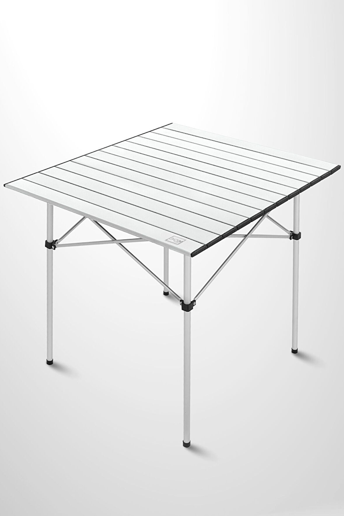 Box&Box Alüminyum, Katlanabilir Kamp ve Piknik Masası, Omuz Askılı Taşıma Çantasıyla XL, Gri 