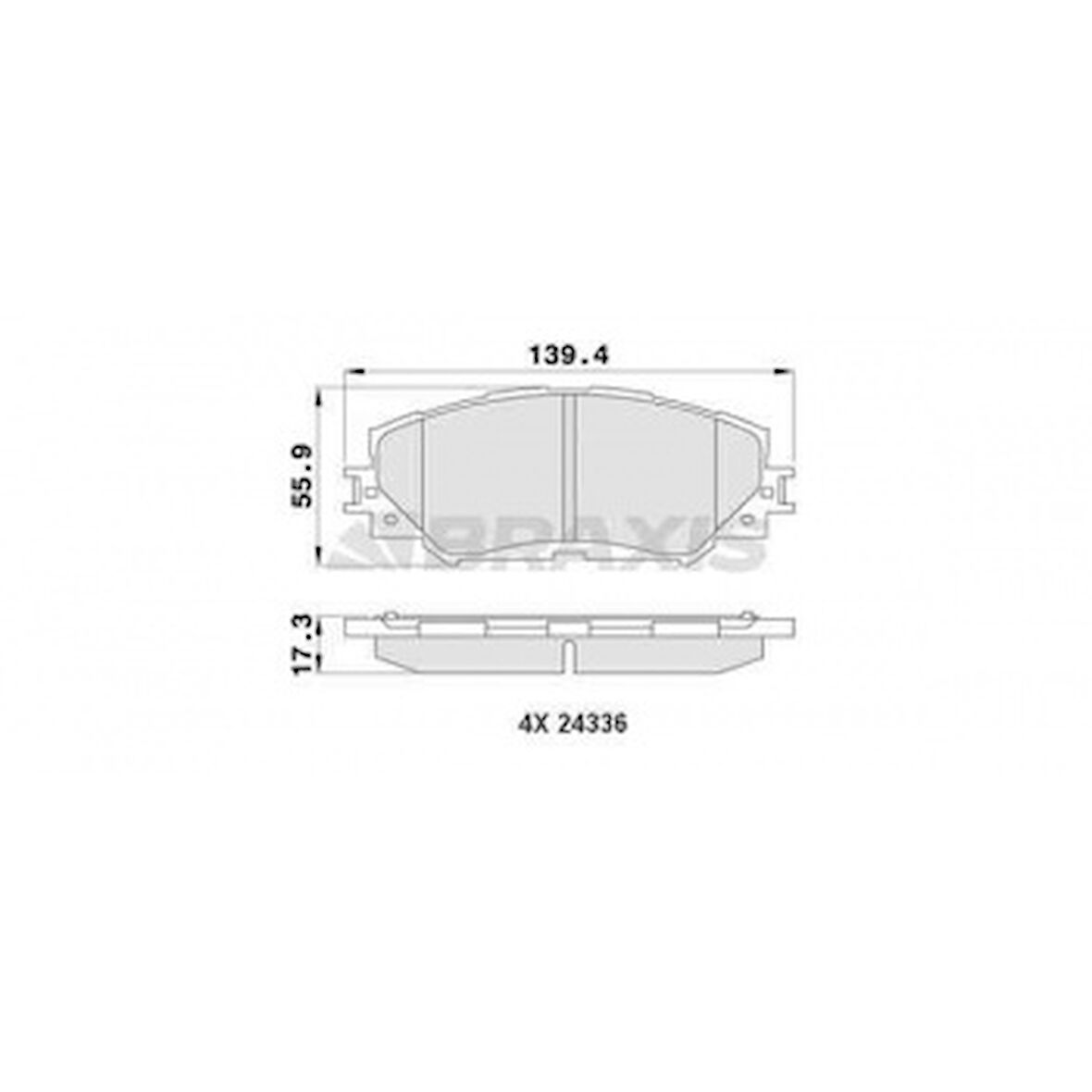 Toyota Fren Balatası On Toyota Corolla 07-12 Aurıs 07-12 Urban Cruıser 09-> / Trezia 10-> Rav4 06-> - Braxıs Aa0188