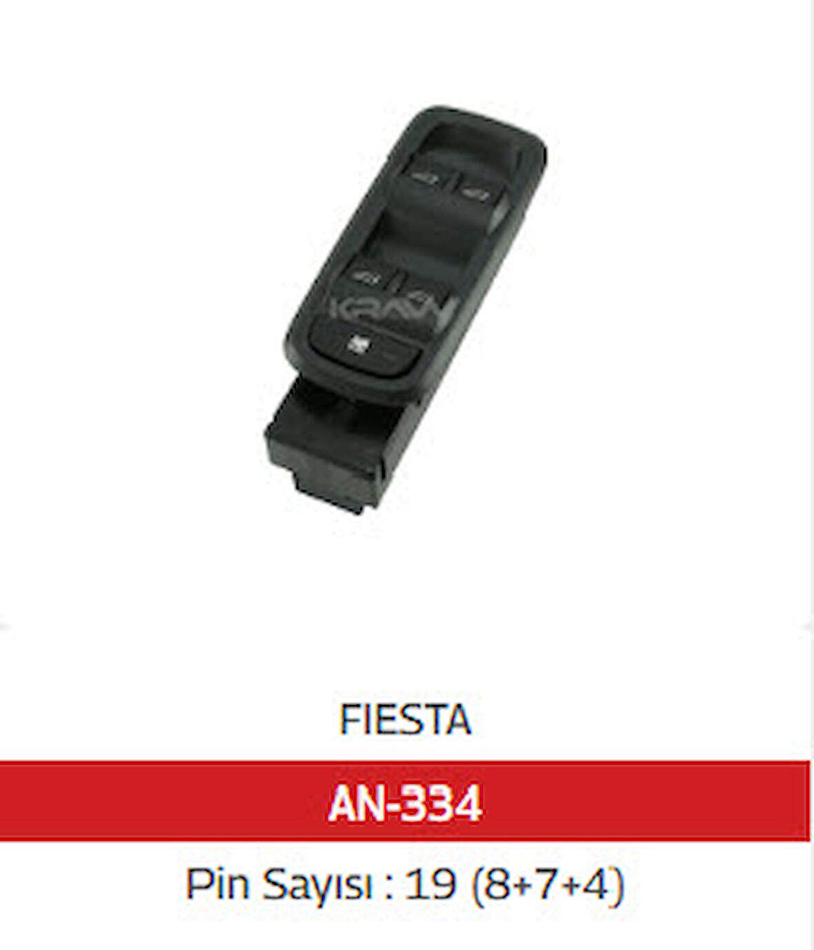 Unıversal Cam Anahtarı>ford Fiesta 08-12 Sol Dörtlü - Mcar-An334