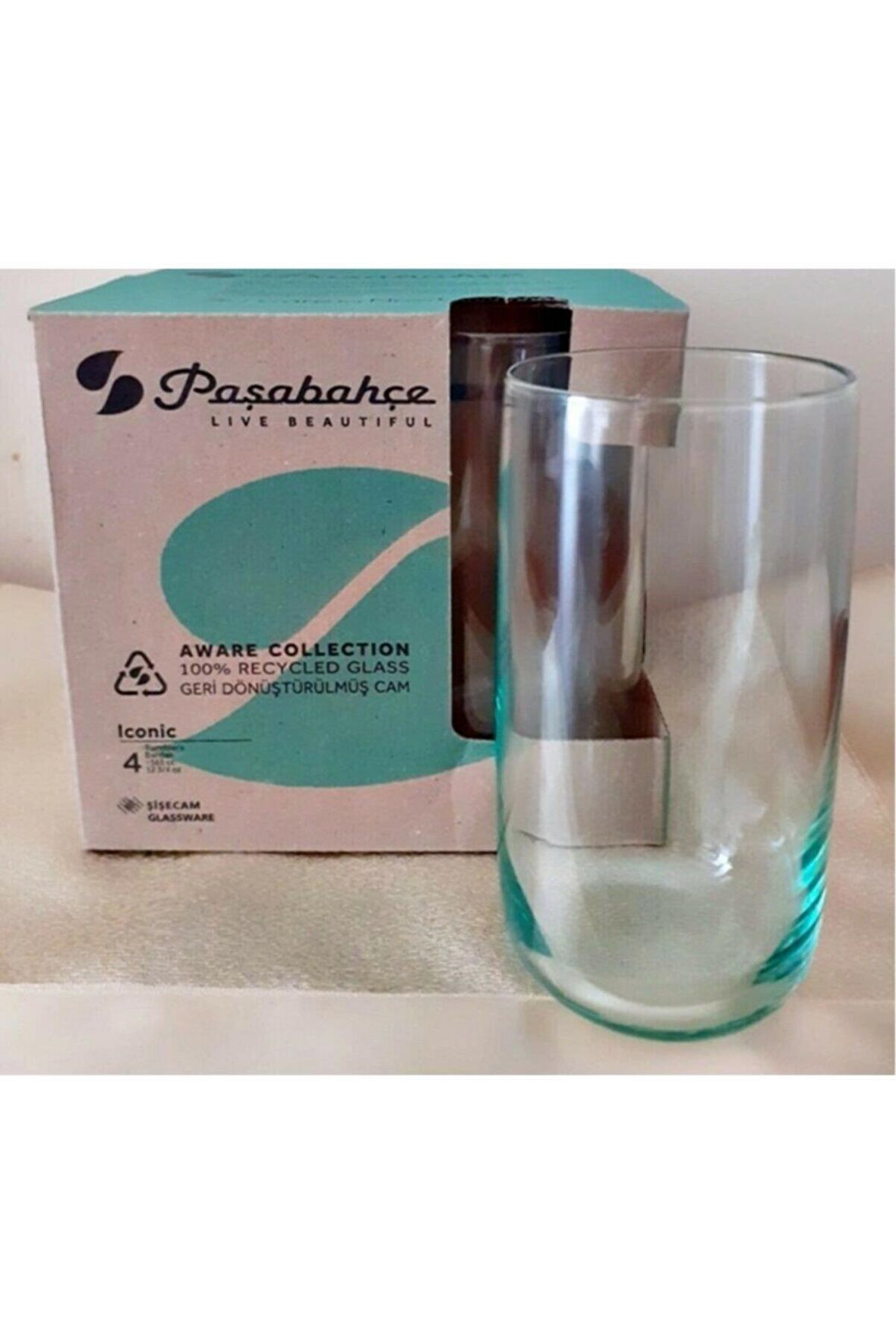 Aware Iconic 4lü Yeşil Meşrubat Bardağı 365cc 420805