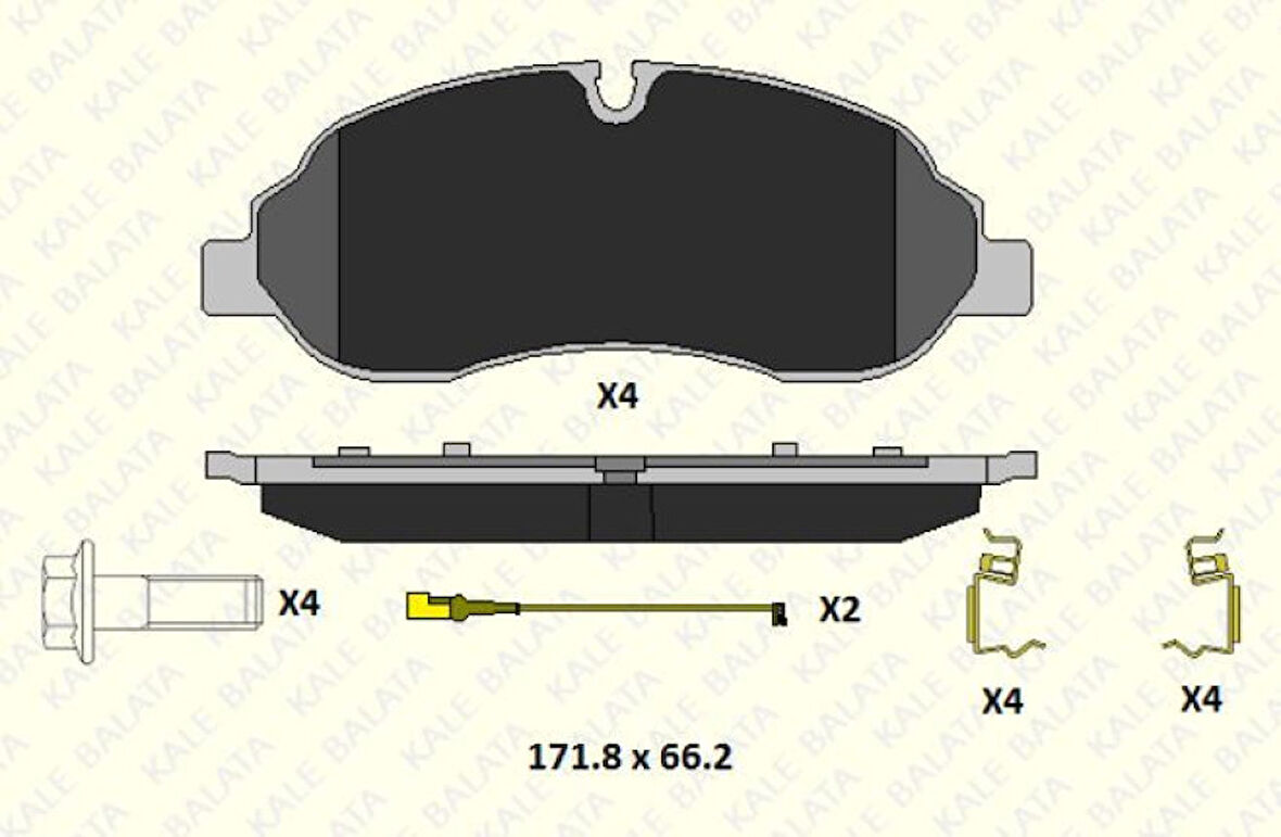 Ford On Fren Balatası Transıt V363 14 /> Arka Ceker Cift Teker - Kale B 22034 177 24 Ans