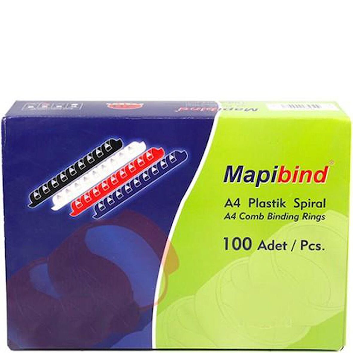 MAPIBIND 16mm PLASTİK SPİRAL KIRMIZI 100 ADET