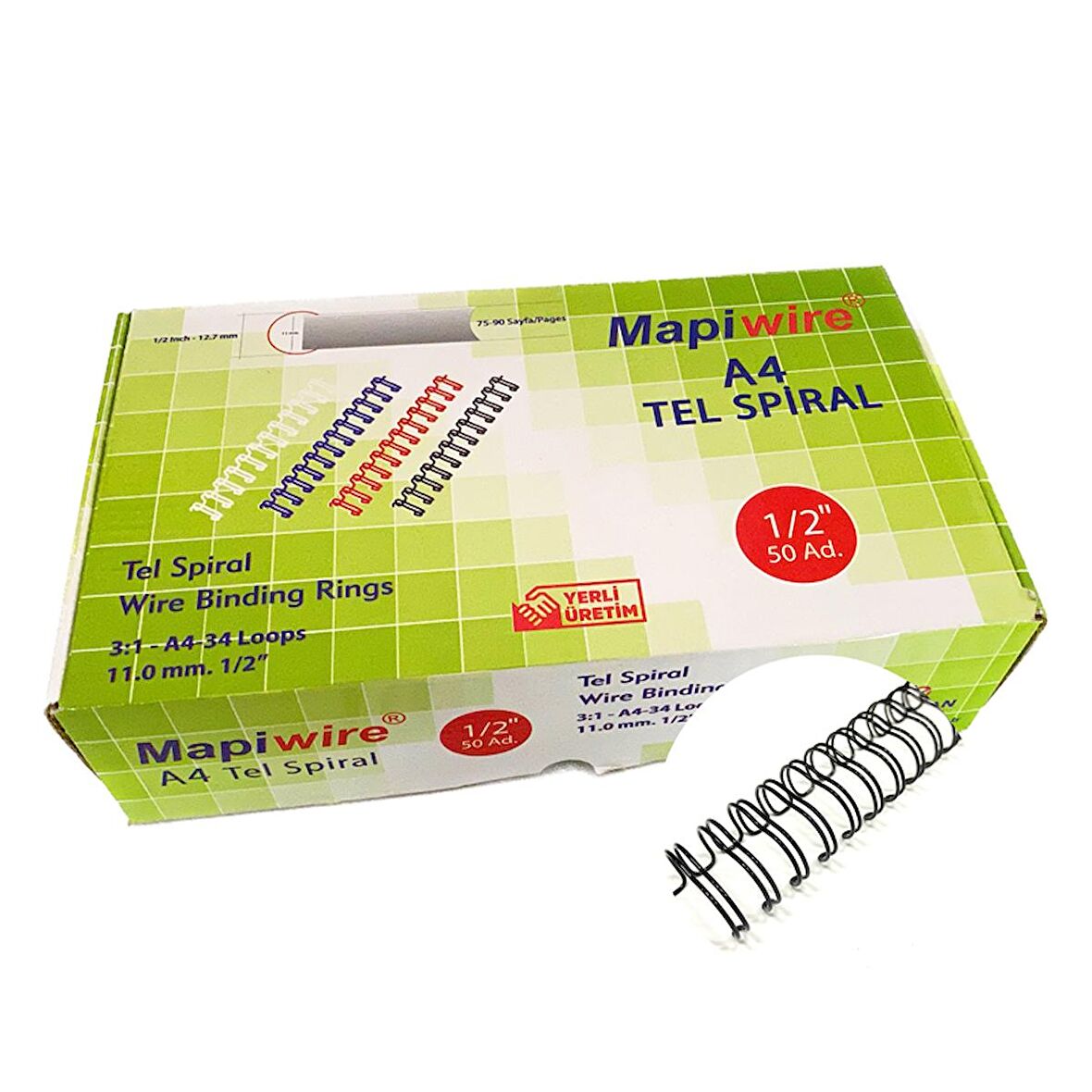 MAPİWİRE 1/2 KUTU TEL SİYAH     50 AD.