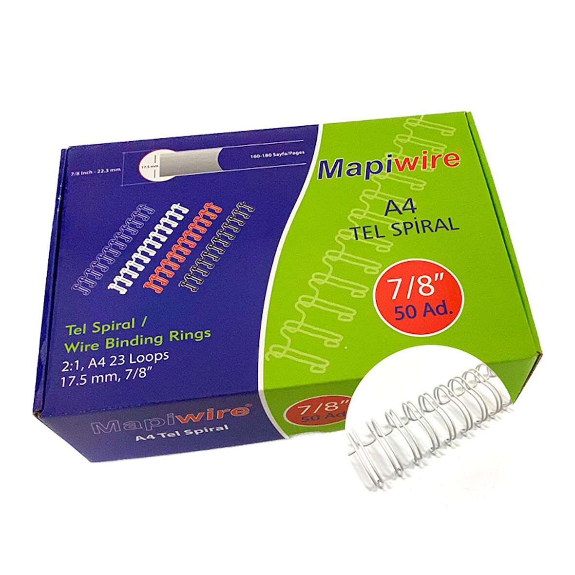 MAPİWİRE 7/8 KUTU TEL BEYAZ 50 AD.