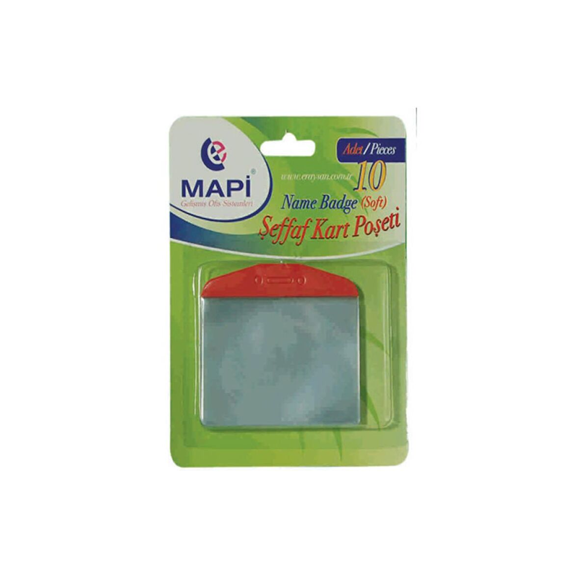 MAPİ-PVC POŞT.OVAL.ŞER.KIRMIZI 10 LUBLİSTERLİ