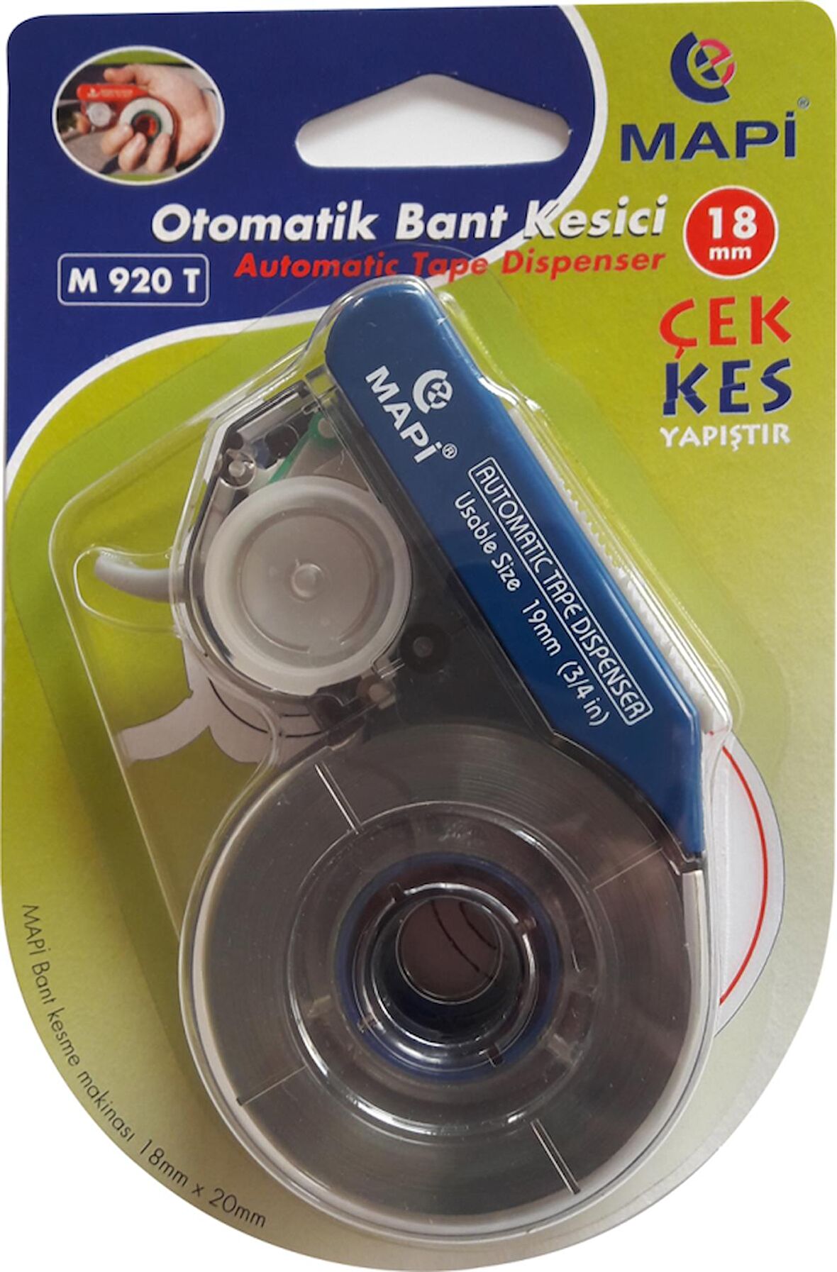 MAPİ 19 MM OTOMATİK BANT KESME MAKİNESİ LACİVERT