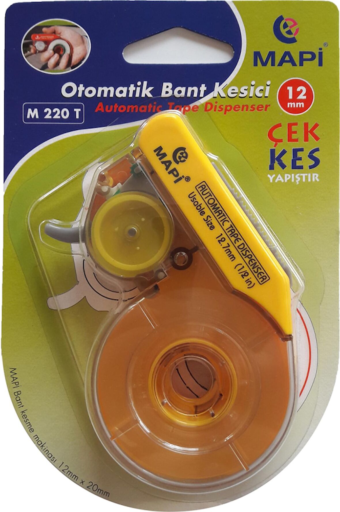 MAPİ 12 MM OTOMATİK BANT KESME MAKİNESİ SARI