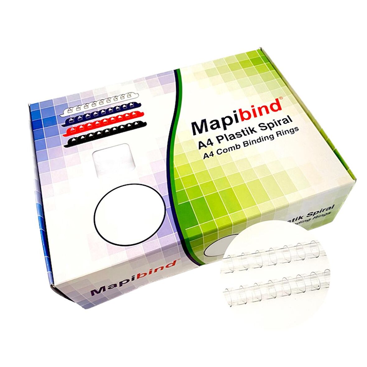 MAPİBİND 20MM PLASTİK SPİRAL ŞEFFAF   100 AD.