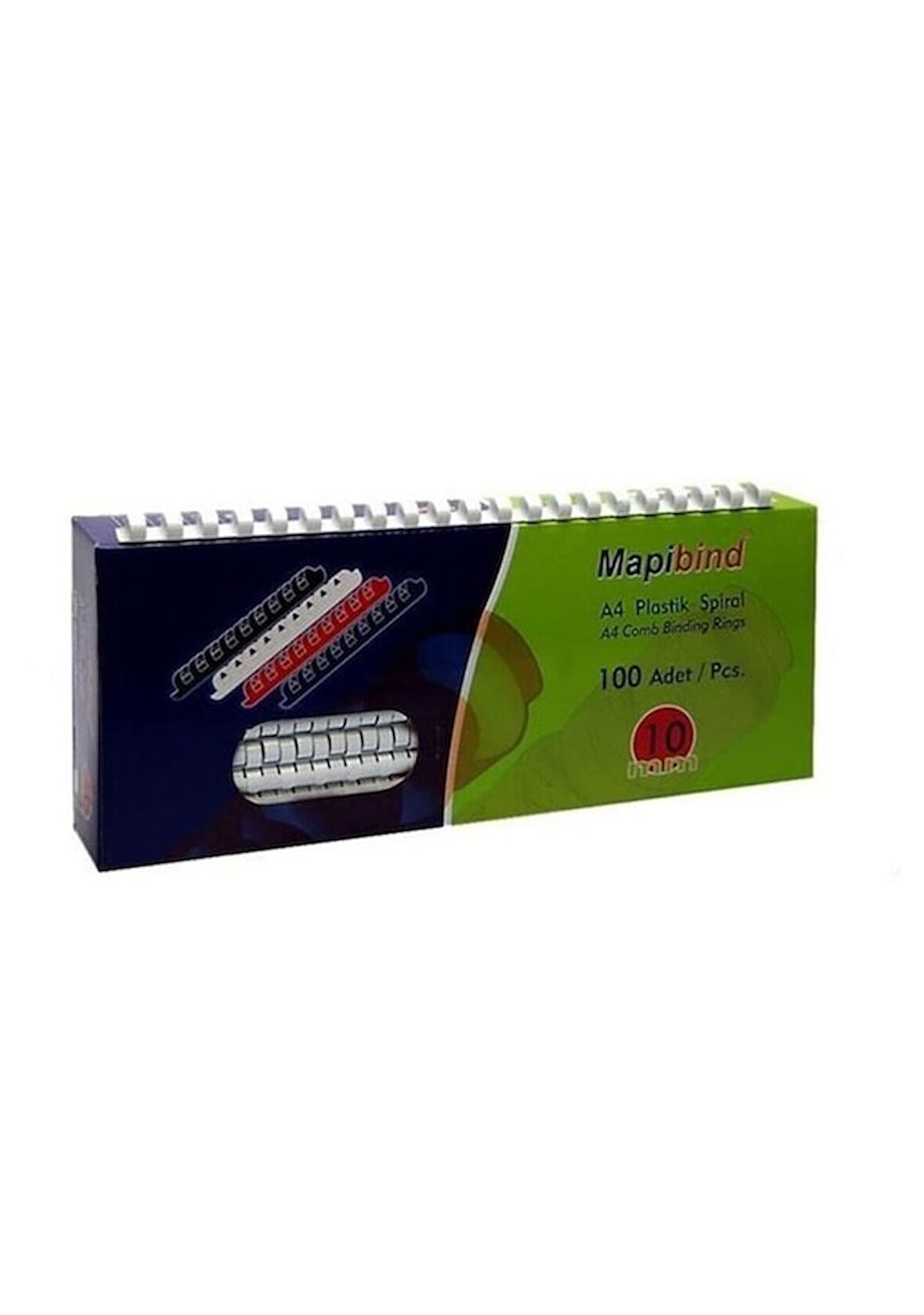 Mapibind Spiral Plastik 100 Lü 19 Mm Beyaz 201 19 00