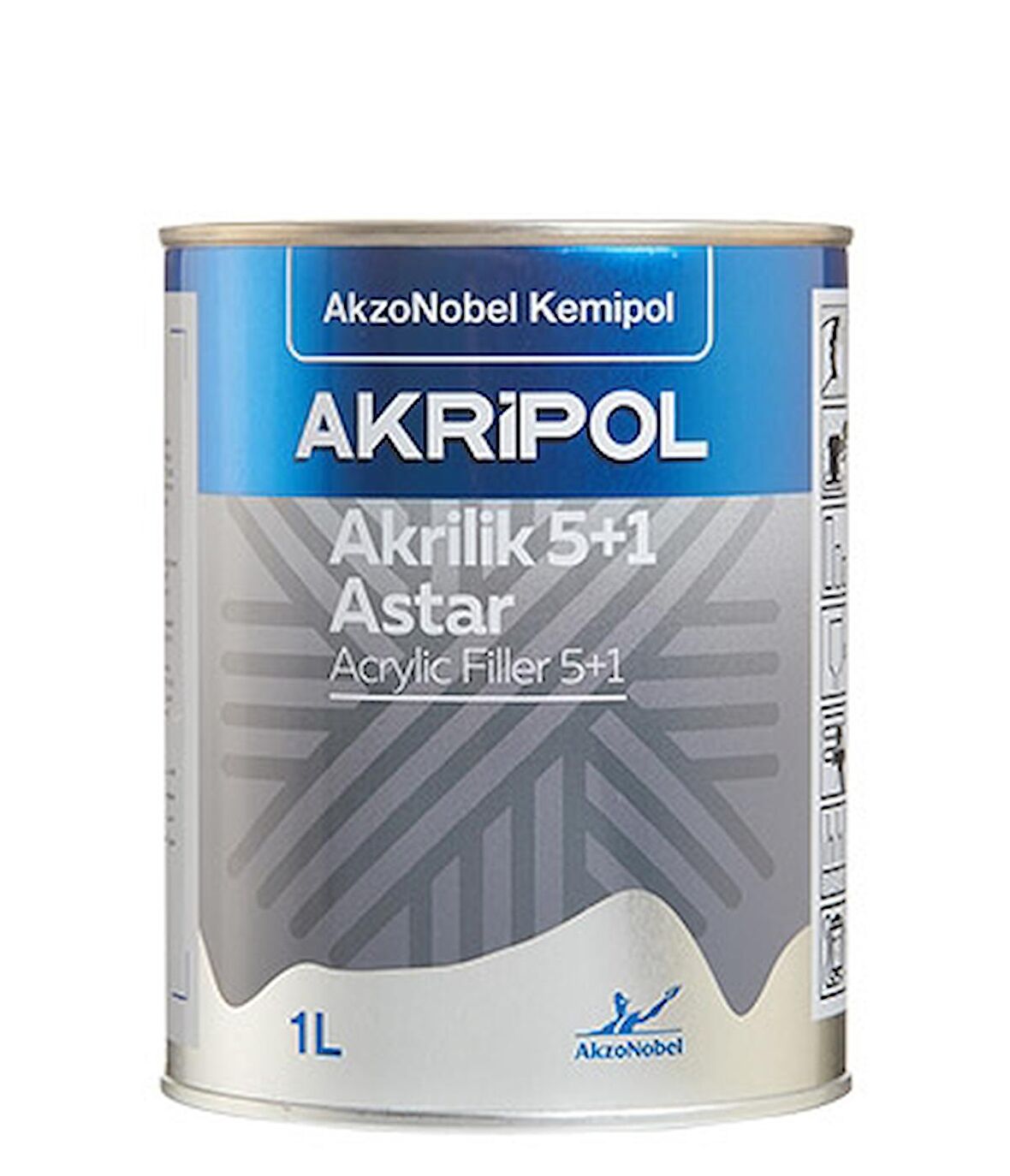 AKZO 5+1 AKRİLİK ASTAR KOYU GRİ 1/1