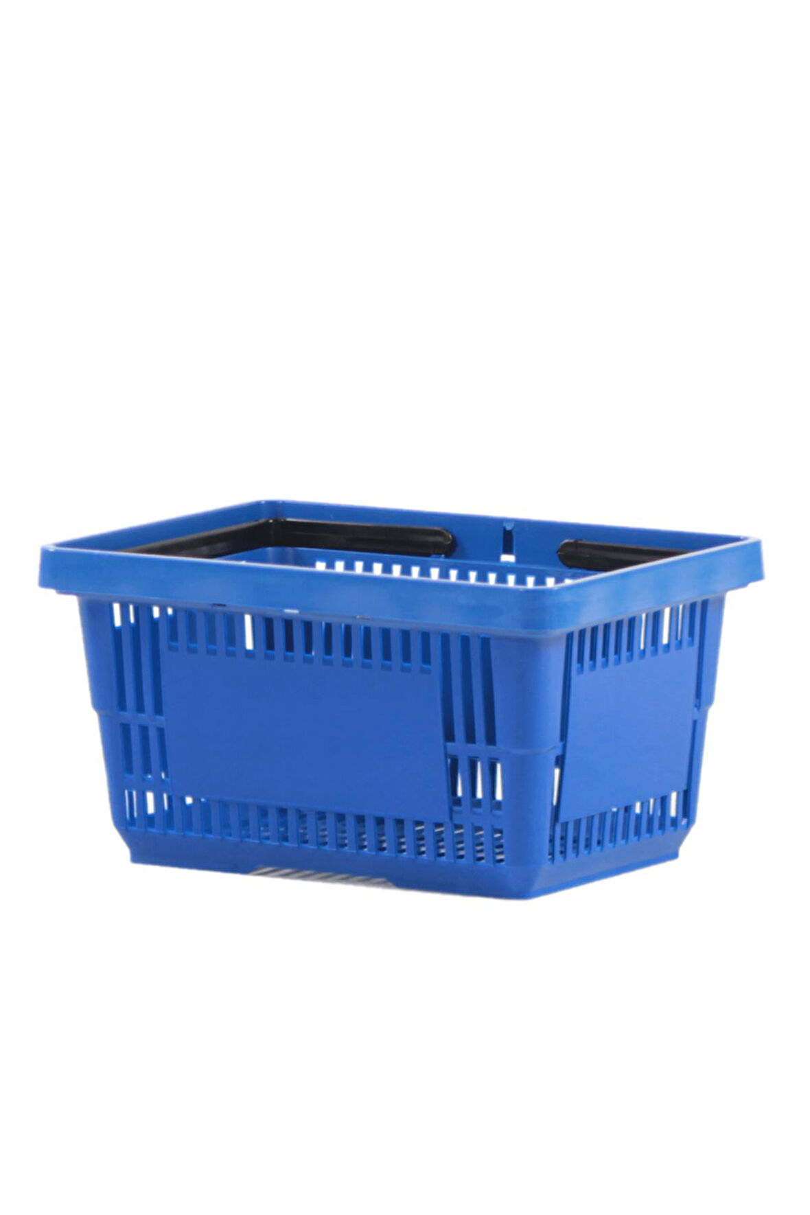 10 Adet 22 Lt Plastik Alışveriş Sepeti - Market El Sepeti Mavi