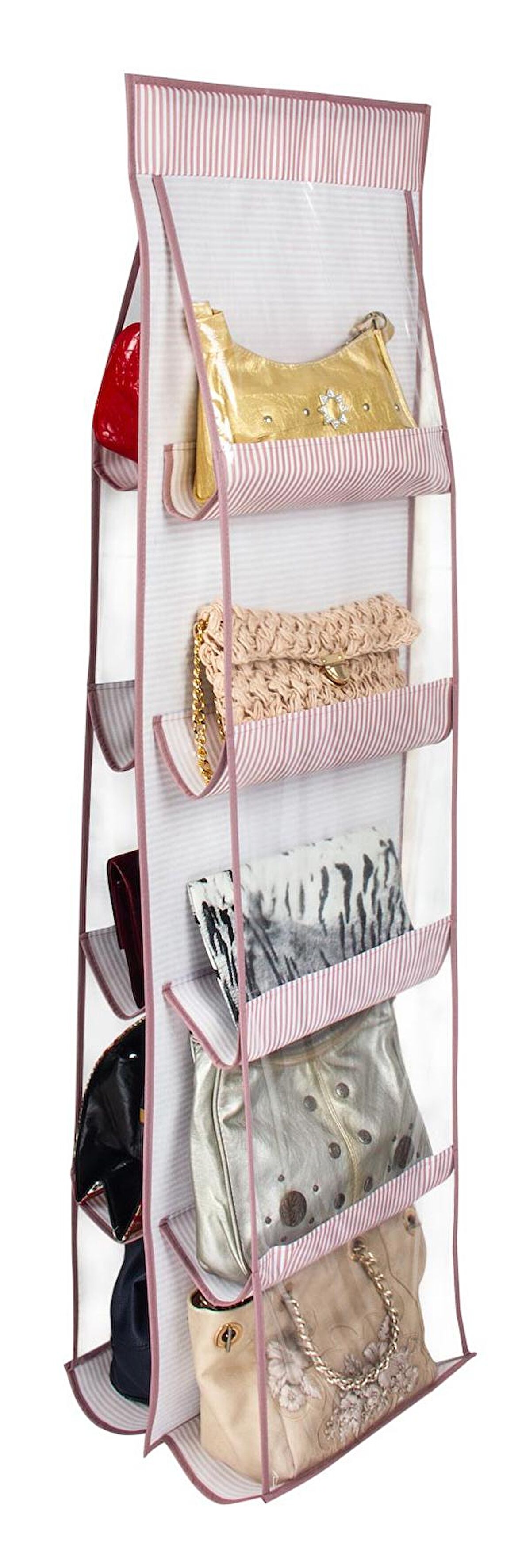 Askılı Dolap Içi Çanta Cüzdan Düzenleyici Kumaş Organizer 