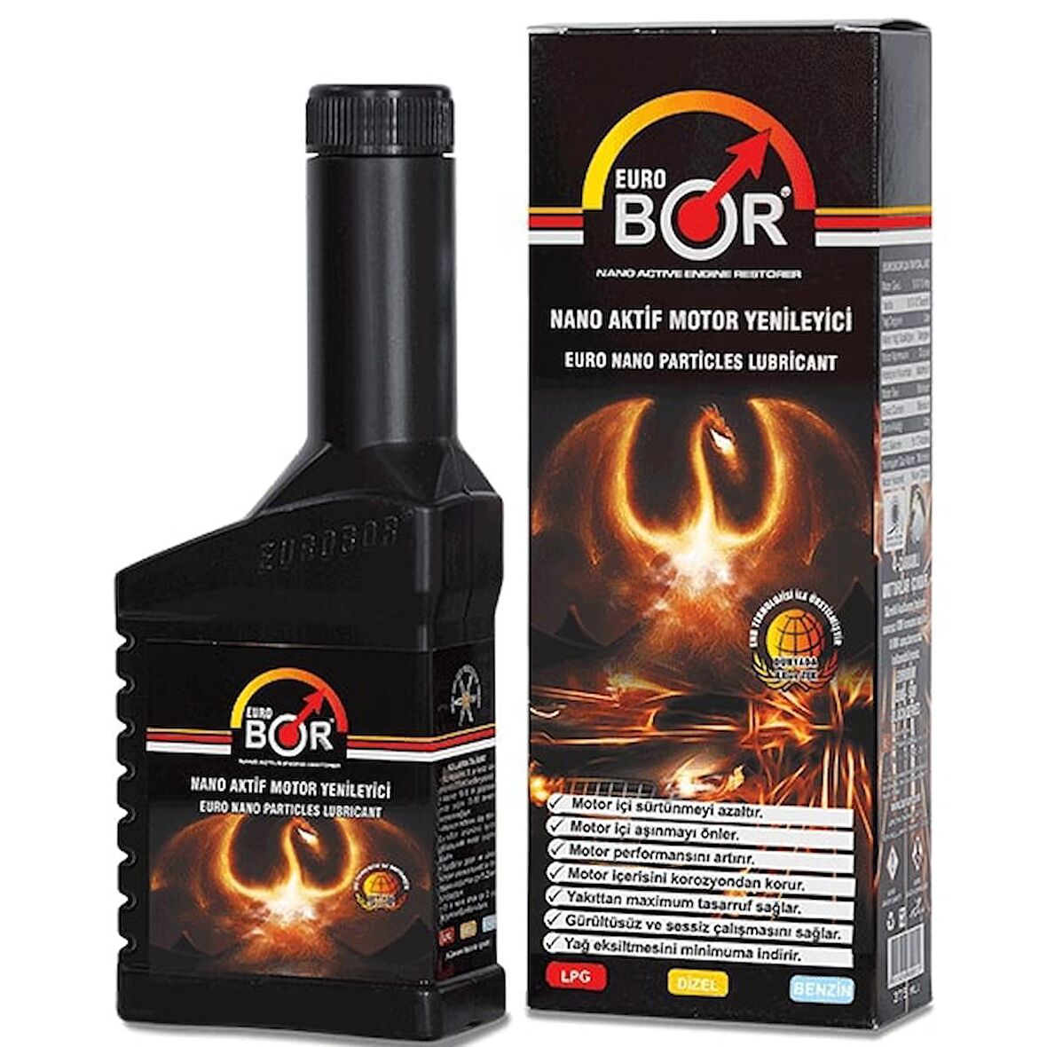 Euro Bor Nano Aktif Motor Yenileyici Onarıcı Koruyucu Yağ Katkısı 300ml