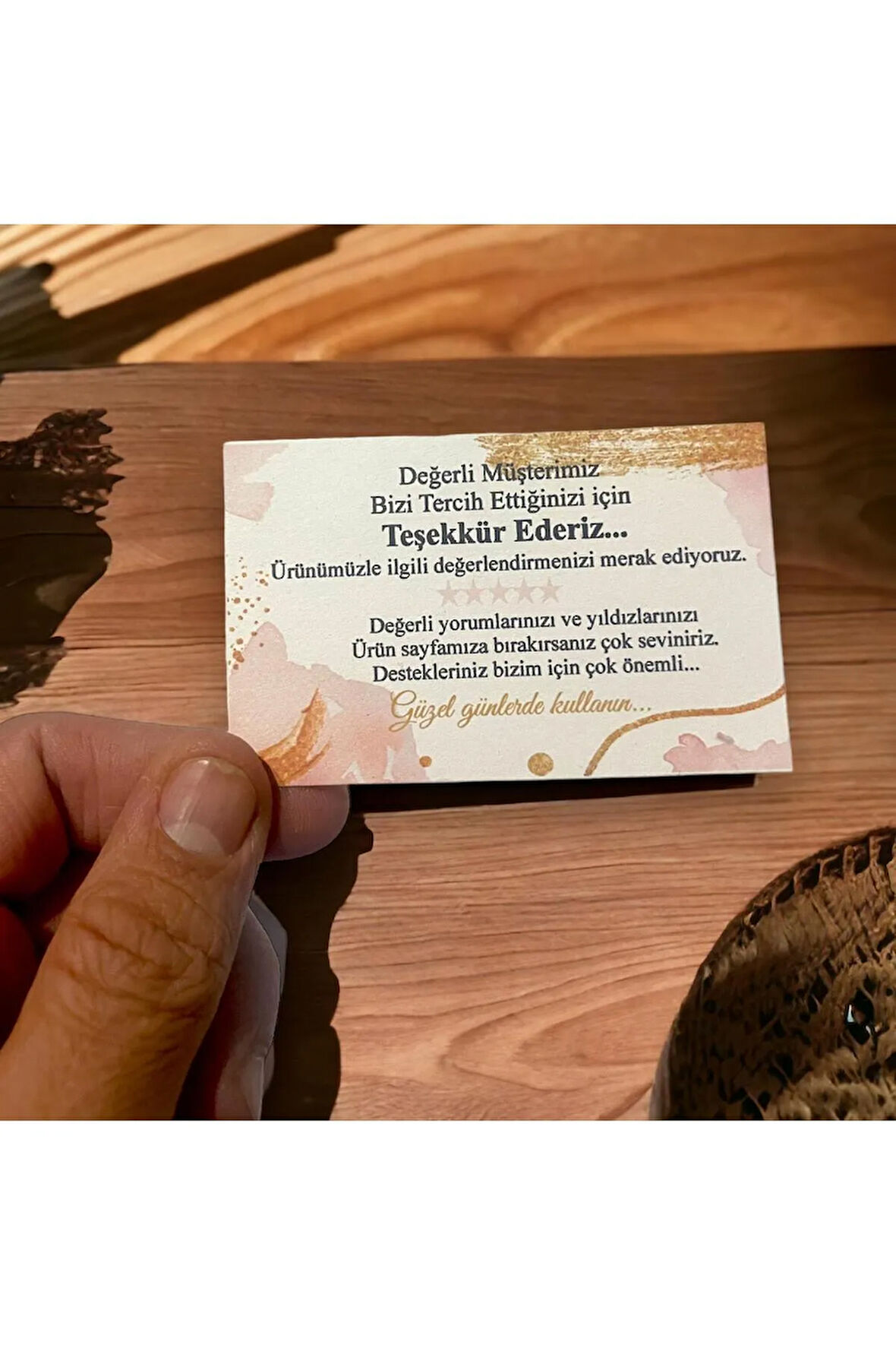 E-Ticaret Teşekkür Kartı 5x8 cm 100 Adet