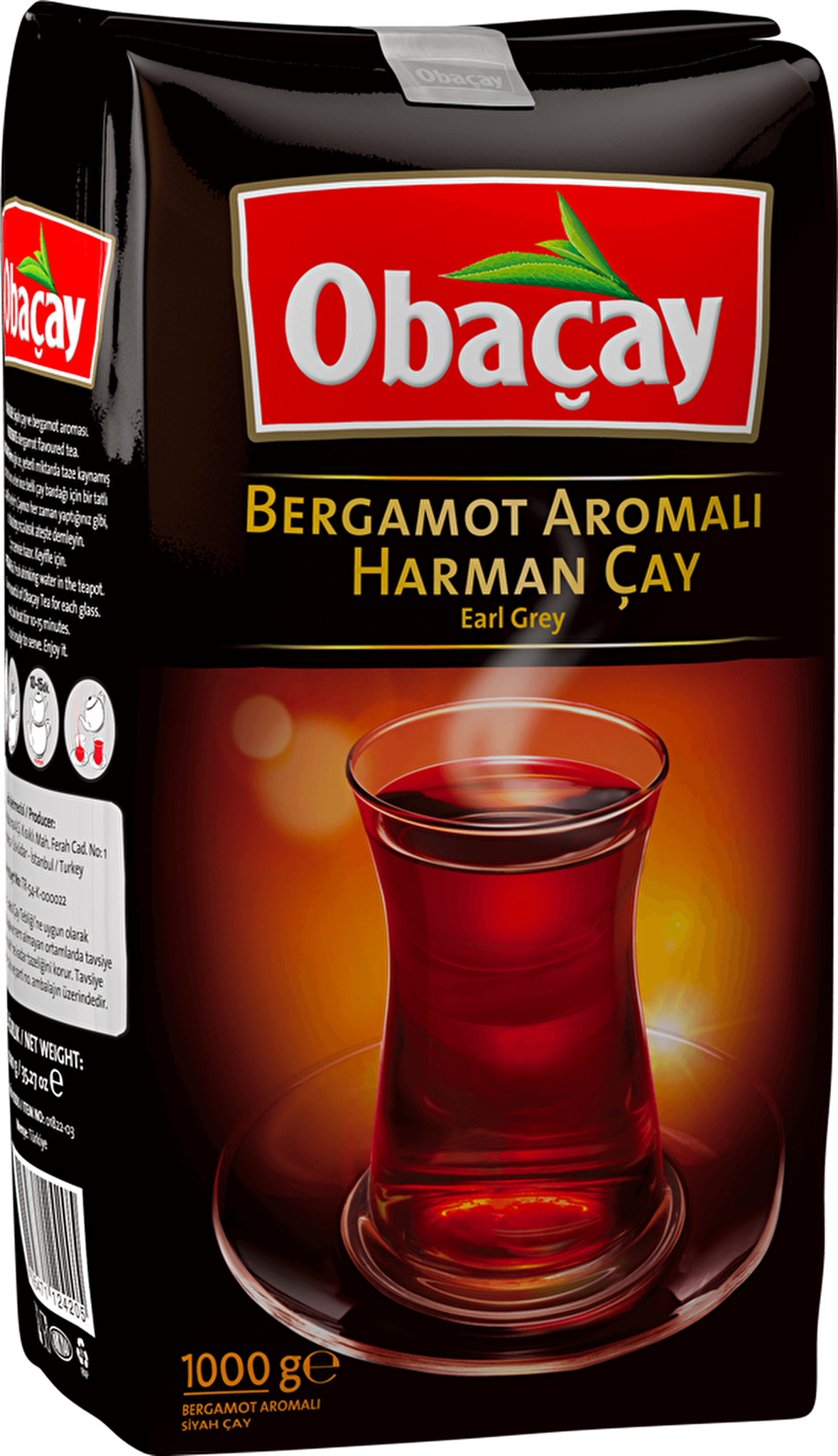 Obaçay Bergamot Dökme Siyah Çay 1 kg 