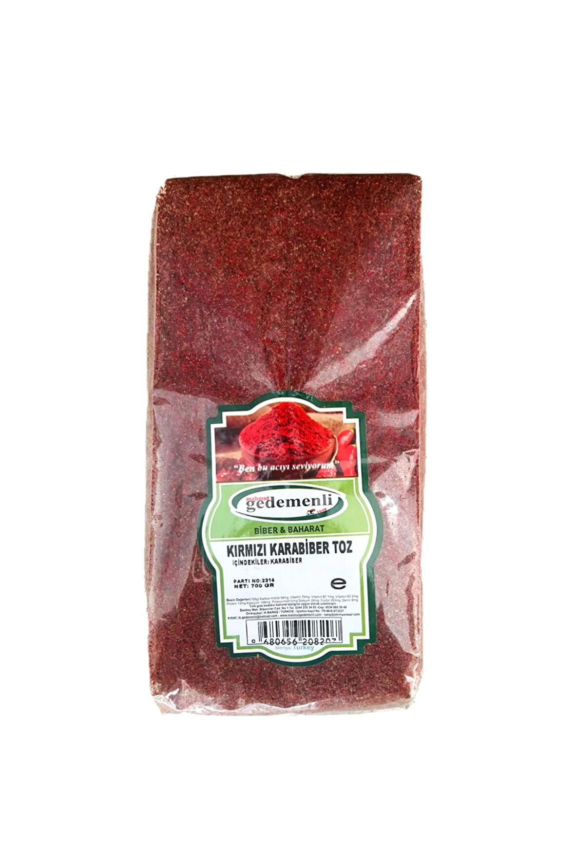 KIRMIZI TOZ KARABİBER 700 GR