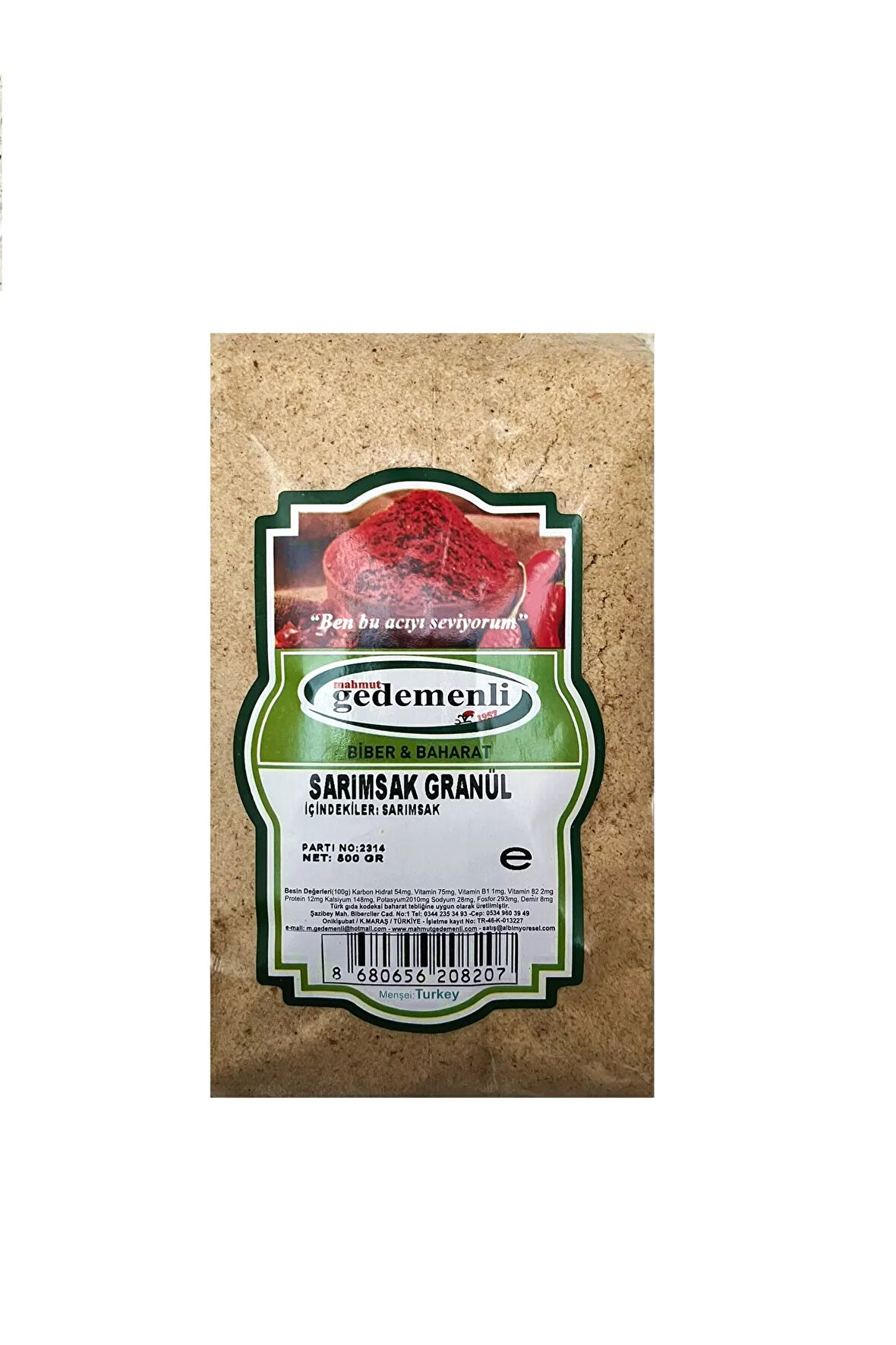 SARIMSAK GRANÜL 500 GR