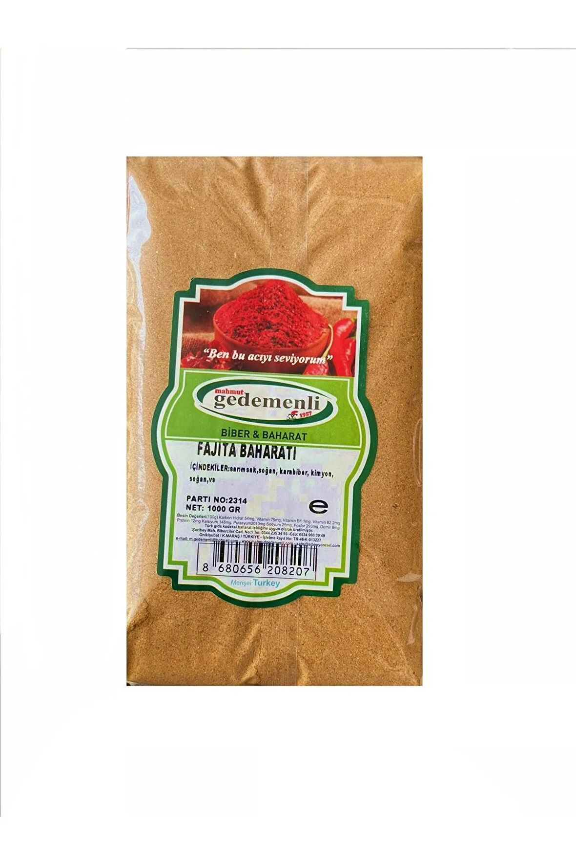 Fajita Baharatı 1000 gr
