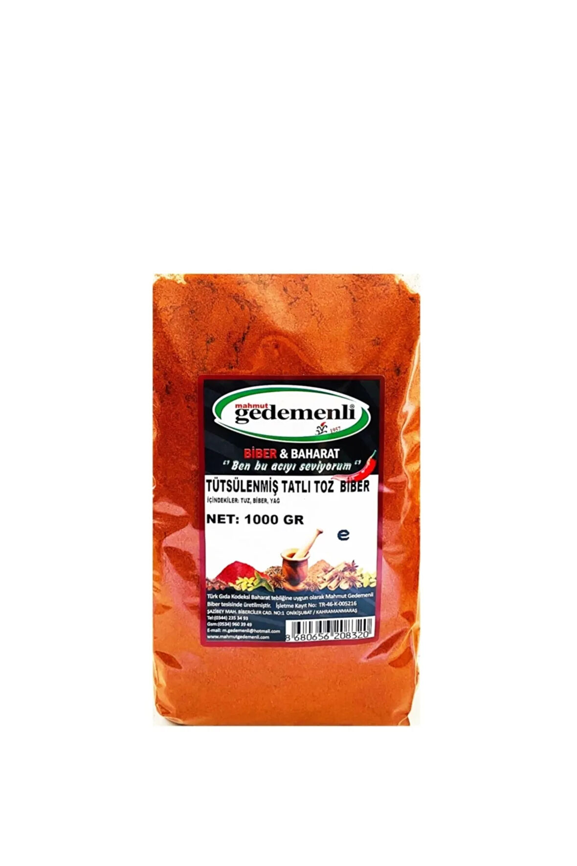 Tütsülenmiş Tatlı Toz Biber 1 Kg