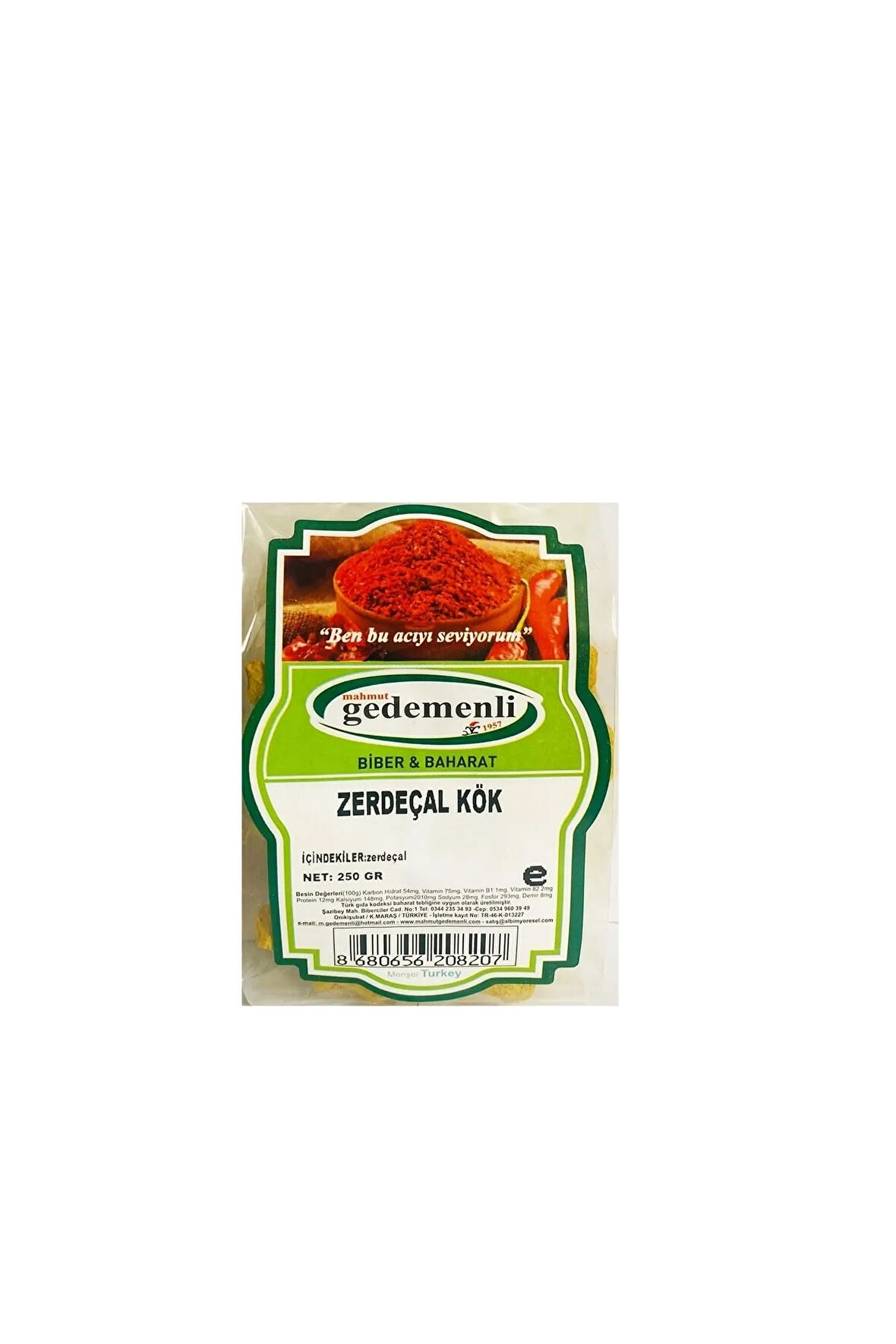 Zerdeçal Kök 250 gr