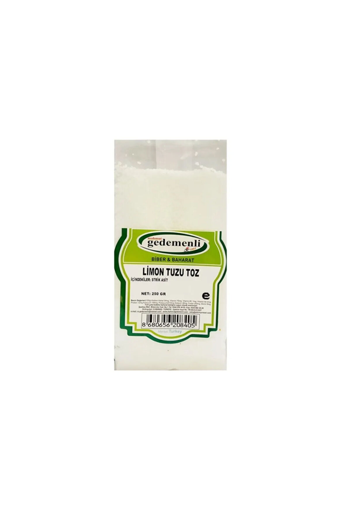 Limon Tuzu Toz 250 Gr
