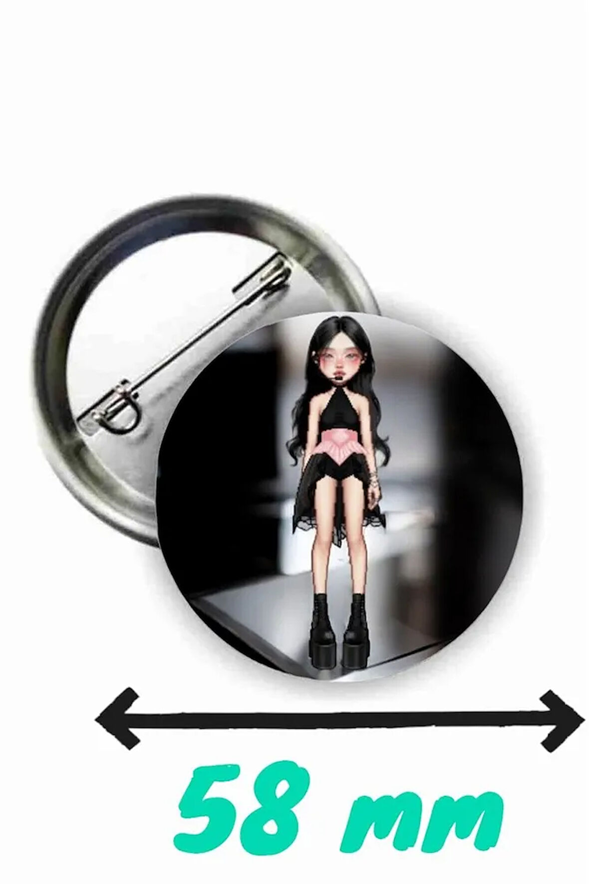 BLACKPINK Jisoo Temalı 58 mm Rozet