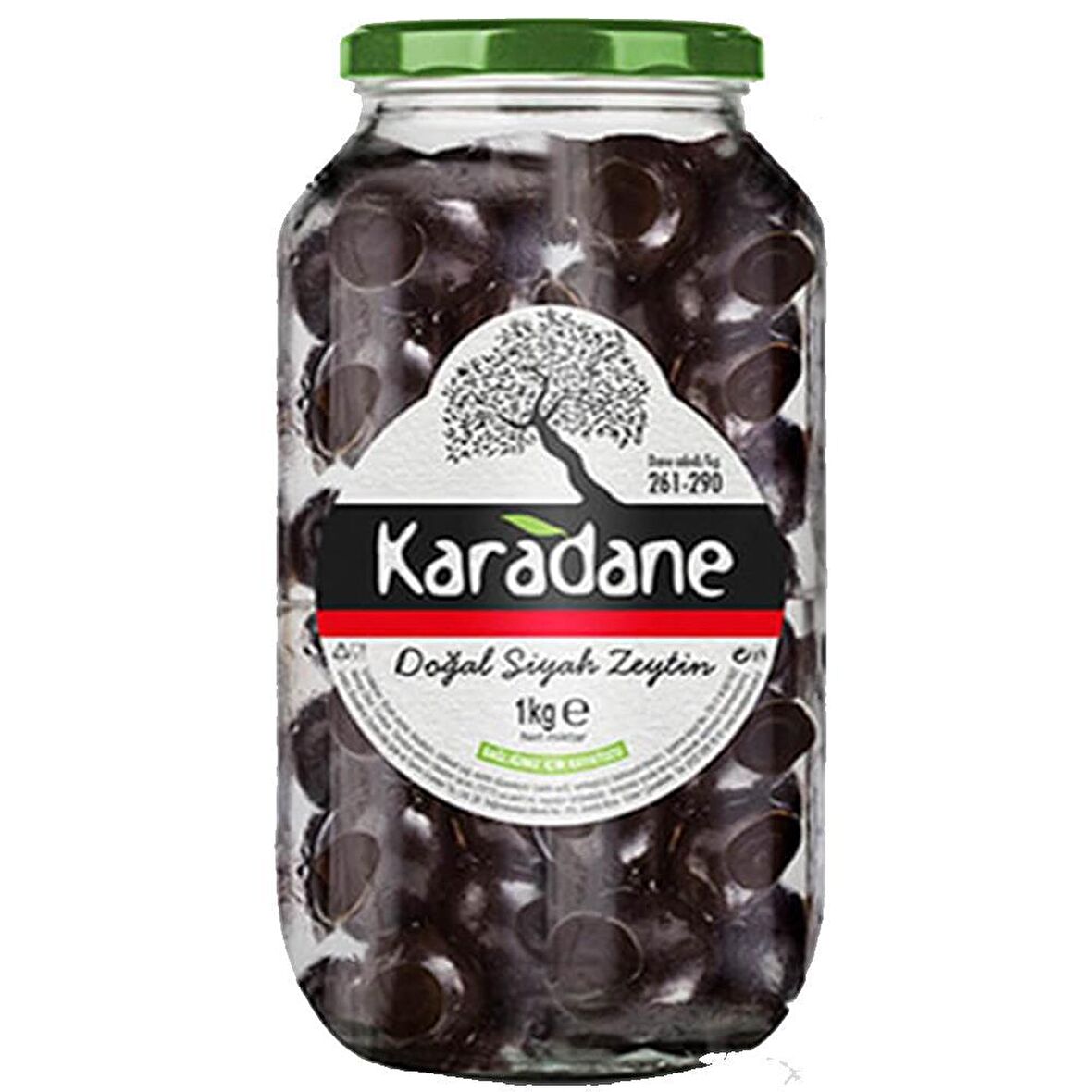 Karadane Doğal Siyah Zeytin 261-290 Kalibre 1 Kg