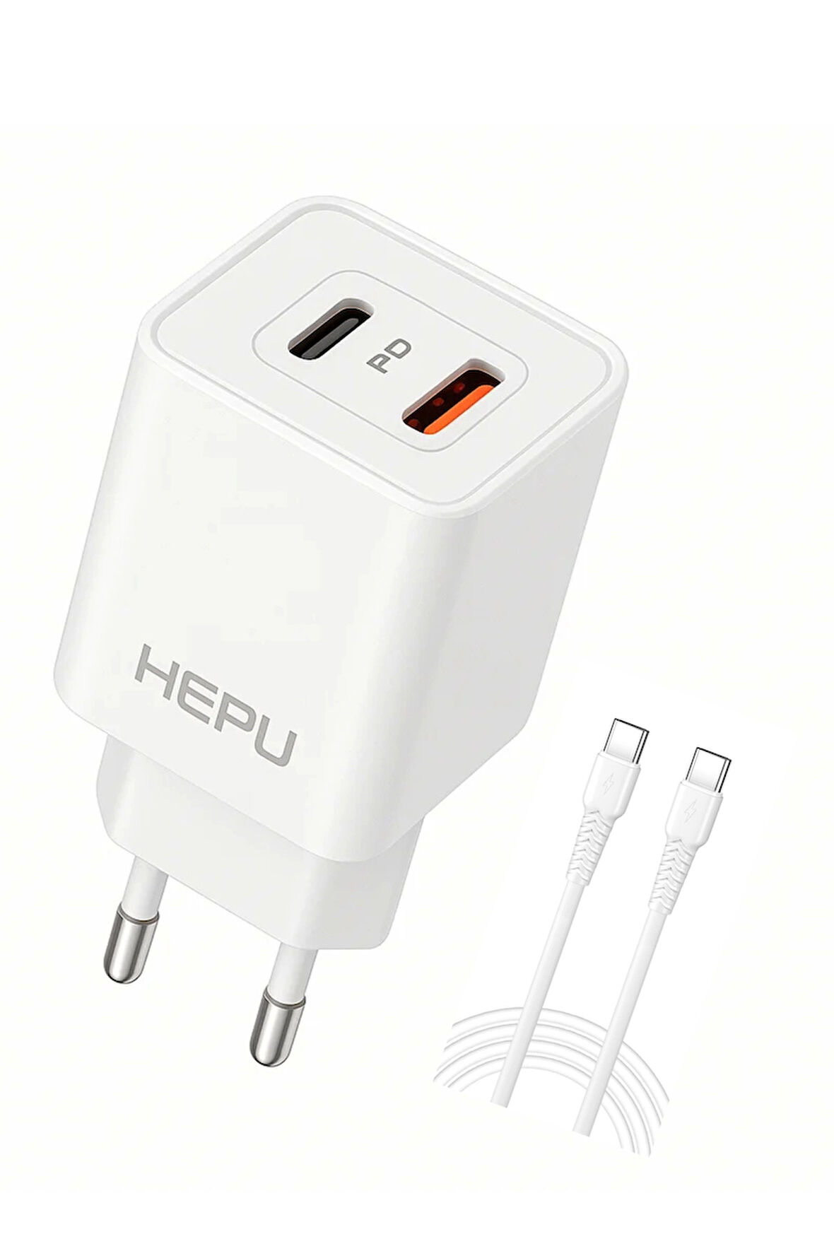 Yeni Nesil GAN 35W  Type-C USB-C PD + USB QC Hızlı Şarj Adaptörü Hepu HP-C39
