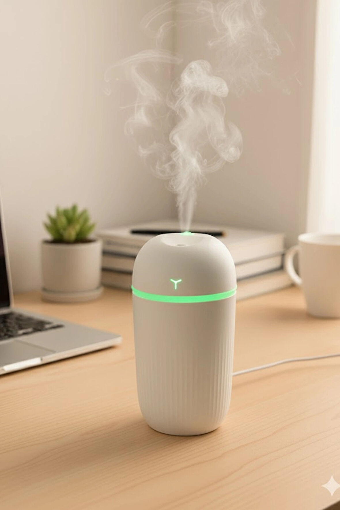 KT-H09 420 Ml Taşınabilir Mini USB Hava Nemlendirici | Araç ve Ofis İçin Renkli Işıklı