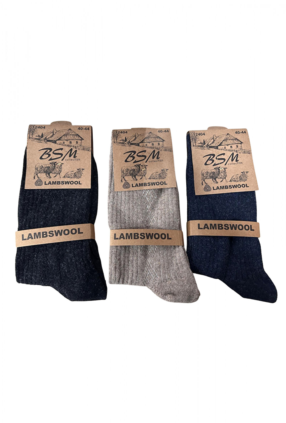 BSM Lamswool Kışlık Erkek Çorap 8 Adet