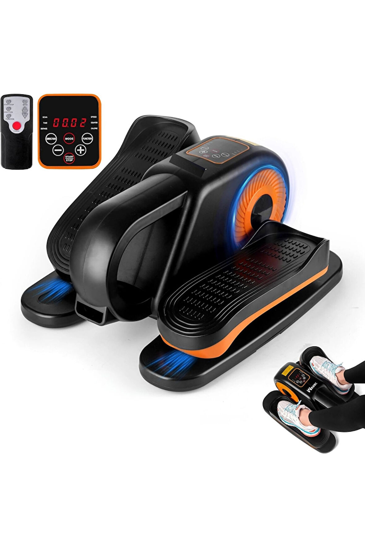 Glr Ty-002 Masa Altı Step Aleti | Kumandalı Mini Eliptik Dijital Göstergeli Kondisyon Bisikleti