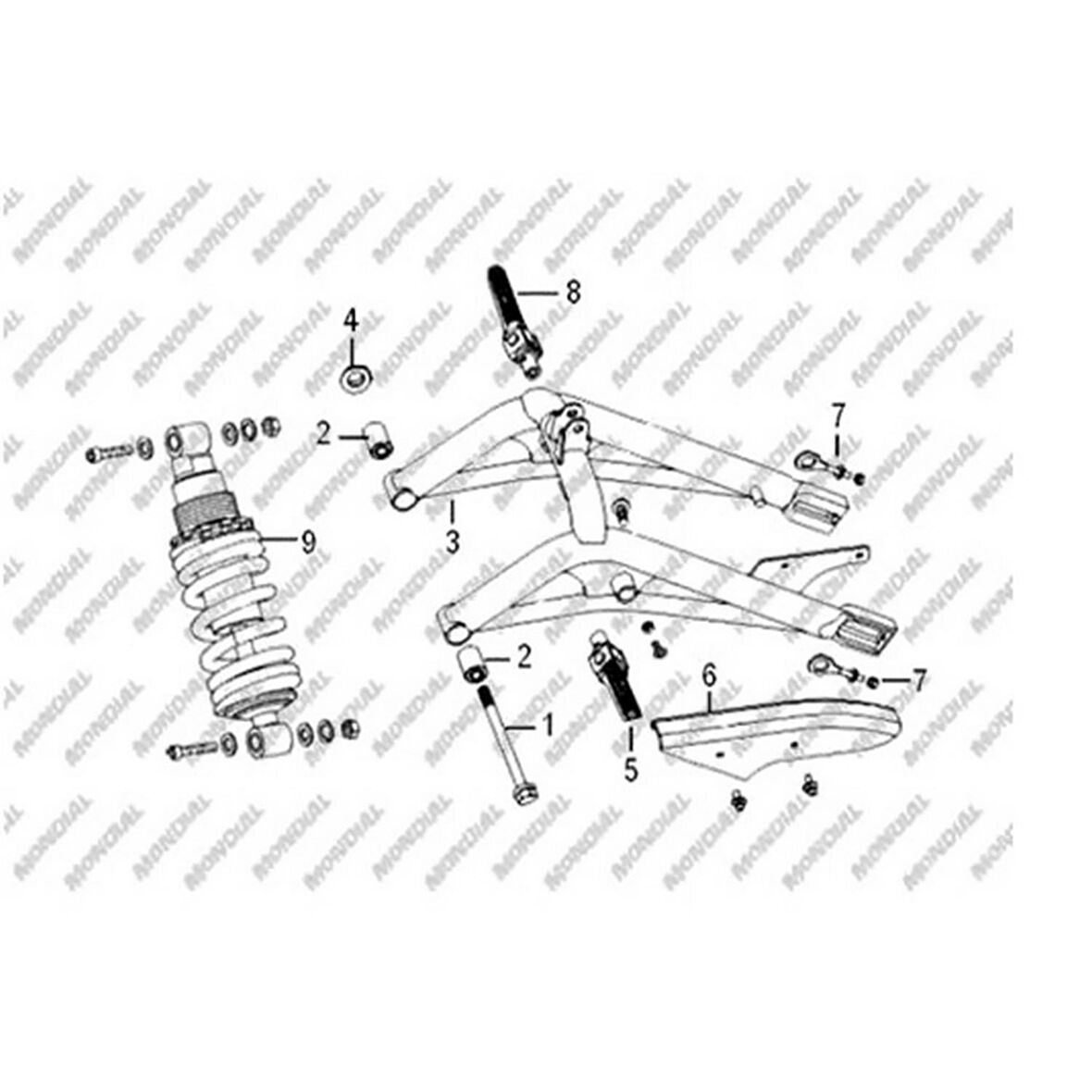 Aggressive Arka Amortisör Kırmızı 265 Mm Orj