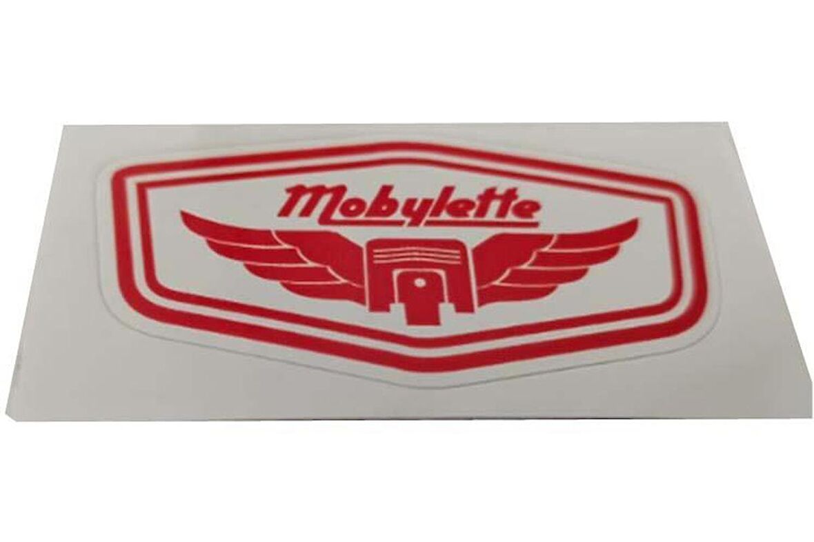 Mobylette M Yazı Kırmızı Pistonlu Kanatlı