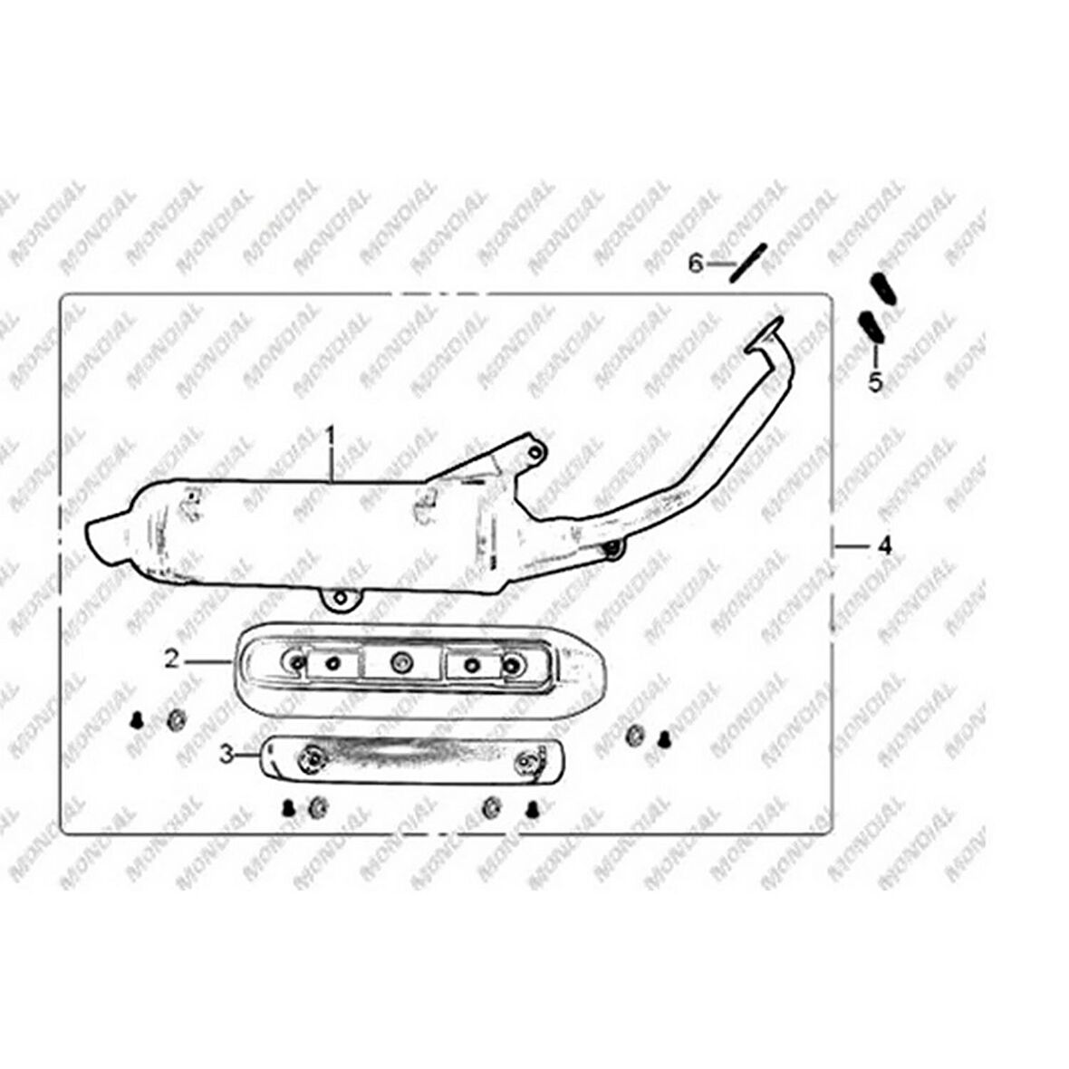 Scooter Ardour Egzoz Siyah Komple Orj