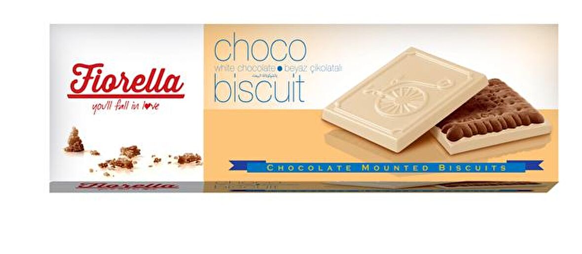 Fiorella Chocobiscuit Beyaz Çikolatalı Kakaolu Bisküvi 102 Gr. 6 Adet (1 Kutu)