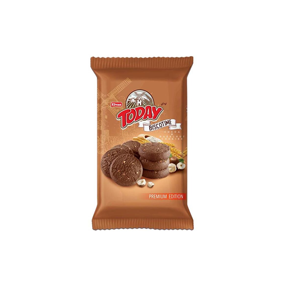 Biscotime Kakaolu Fındık Parçacıklı Kurabiye 250 Gr (1 Paket)