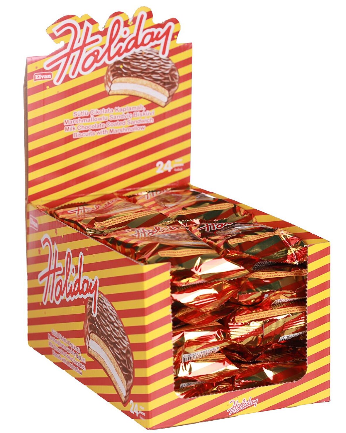 Elvan Holiday Sade Sandviç Bisküvi 30 Gr. 24 lü (1 Paket)