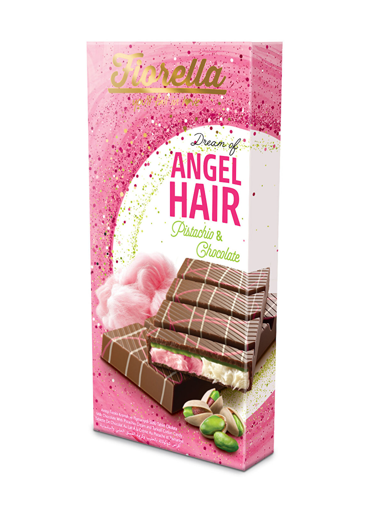 Fiorella Pişmaniyeli Antep Fıstıklı Çikolata 150 Gr. (1 Paket)