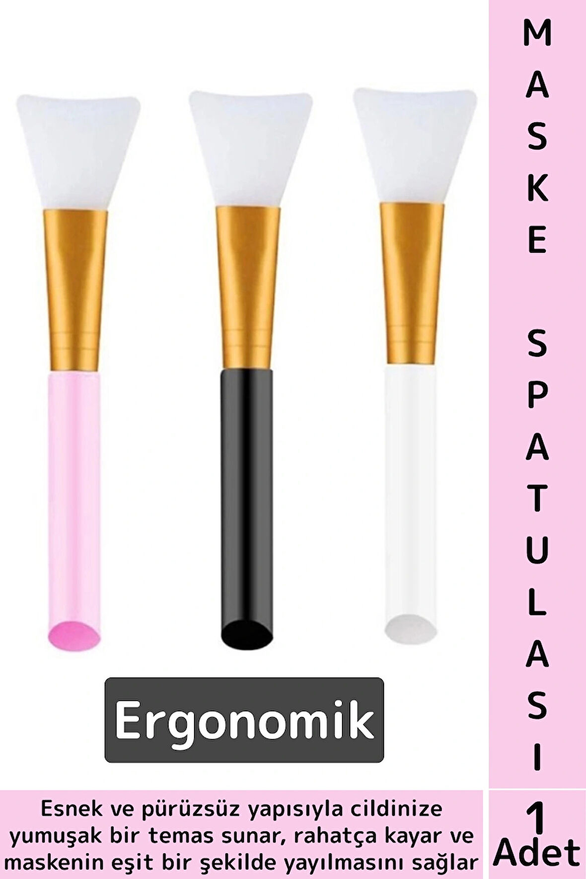 Ergonomik Cilt Maskesi Temizleme Sürme Esnek Pürüzsüz Kullanım Cilt Bakımı Maske Sürme Spatulası