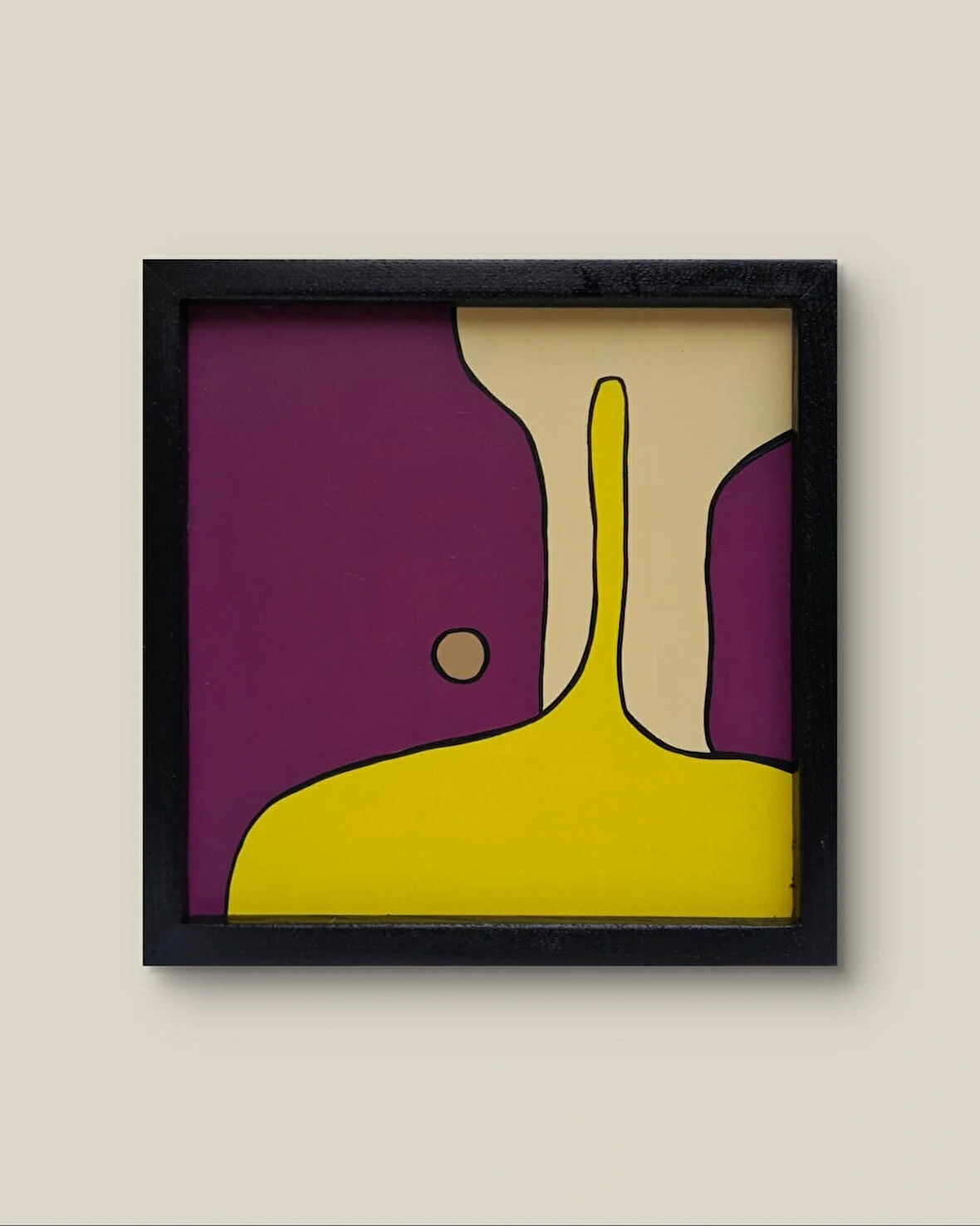 Modern Soyut Tablo – El Boyaması – 22x22 Ev Dekorasyon Tablosu – MDF Üzeri Akrilik