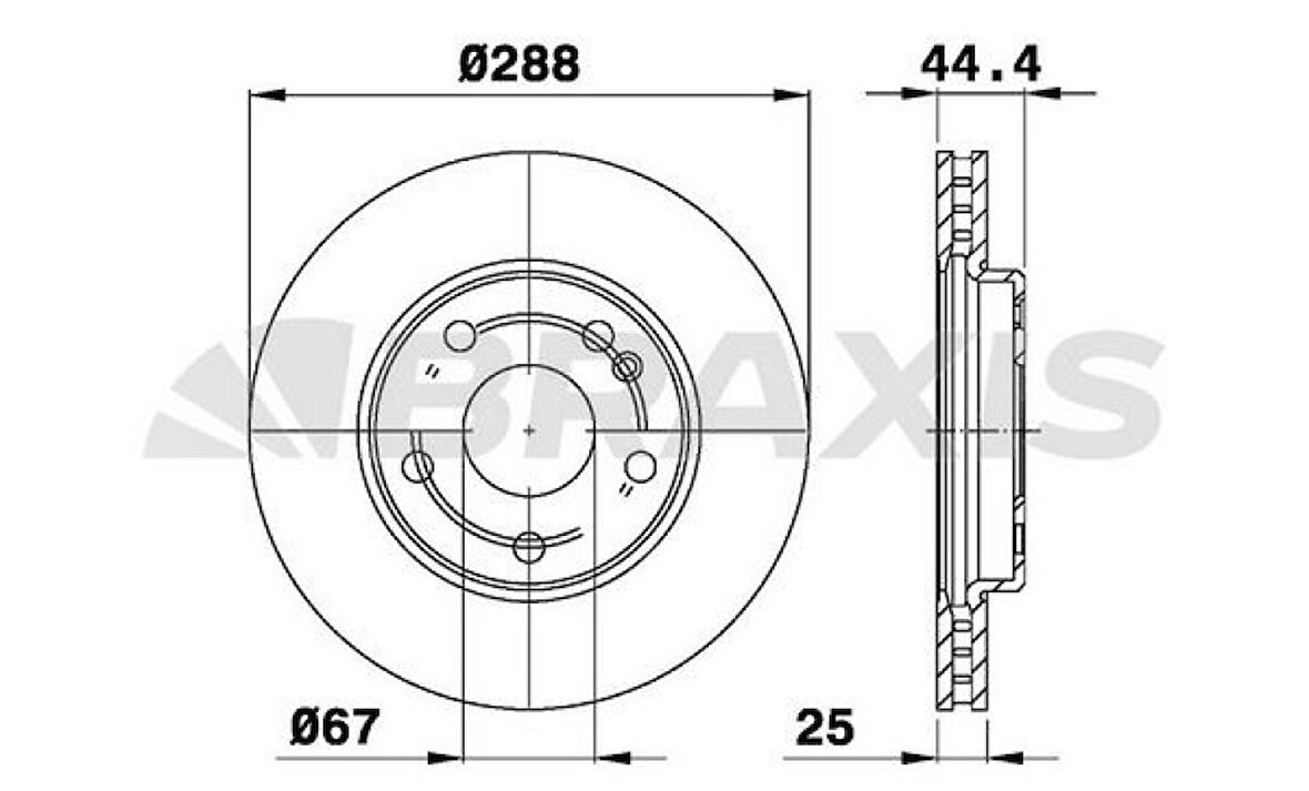 Mercedes Fren Diski On A-Class W169 04>12 B-Class W245 05>11 - Braxıs Ae0155