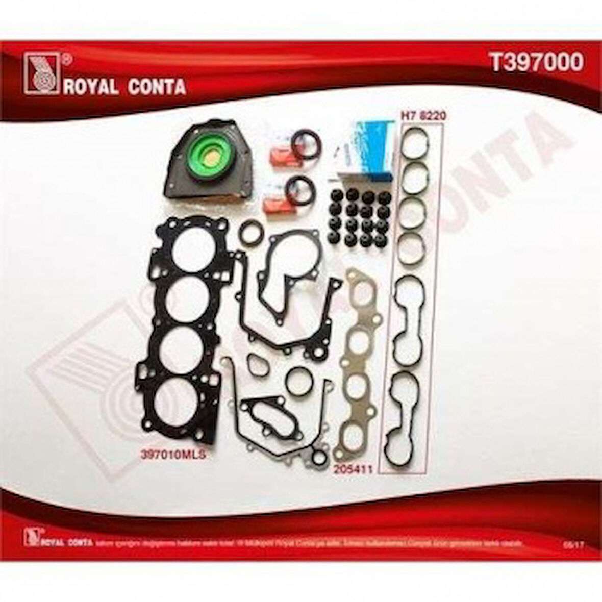 Ford Motor Takım Conta (reinz Keceli Subap Lastıklı) S,k,c Dahıl Focus 1,6 16v Zetec S / Duratec Efi 98>0 - Royal T397000