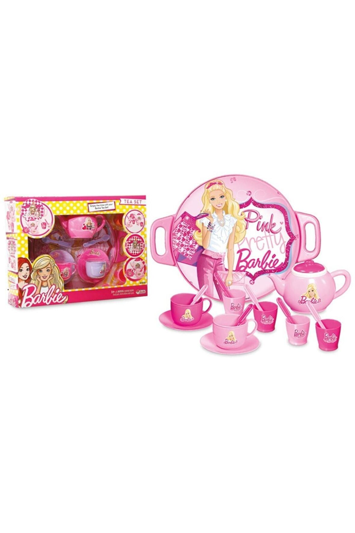 Oyuncak Barbie Tepsili Çay Set