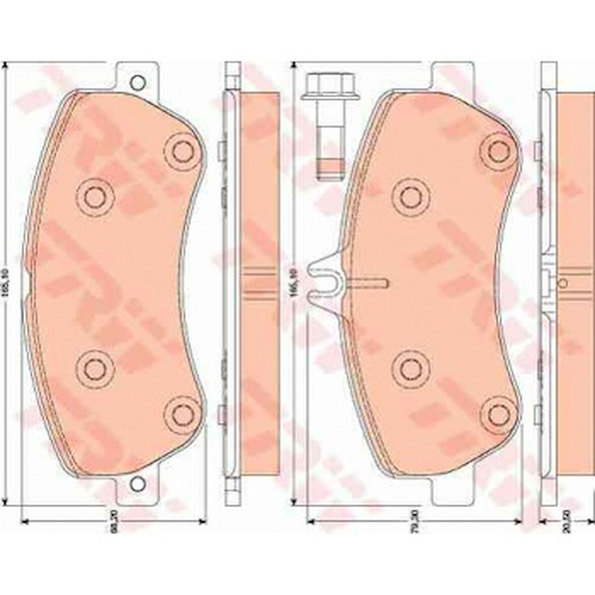Mercedes Fren Balatası Ön - Fren Balatası Ön - Trw Gdb1798