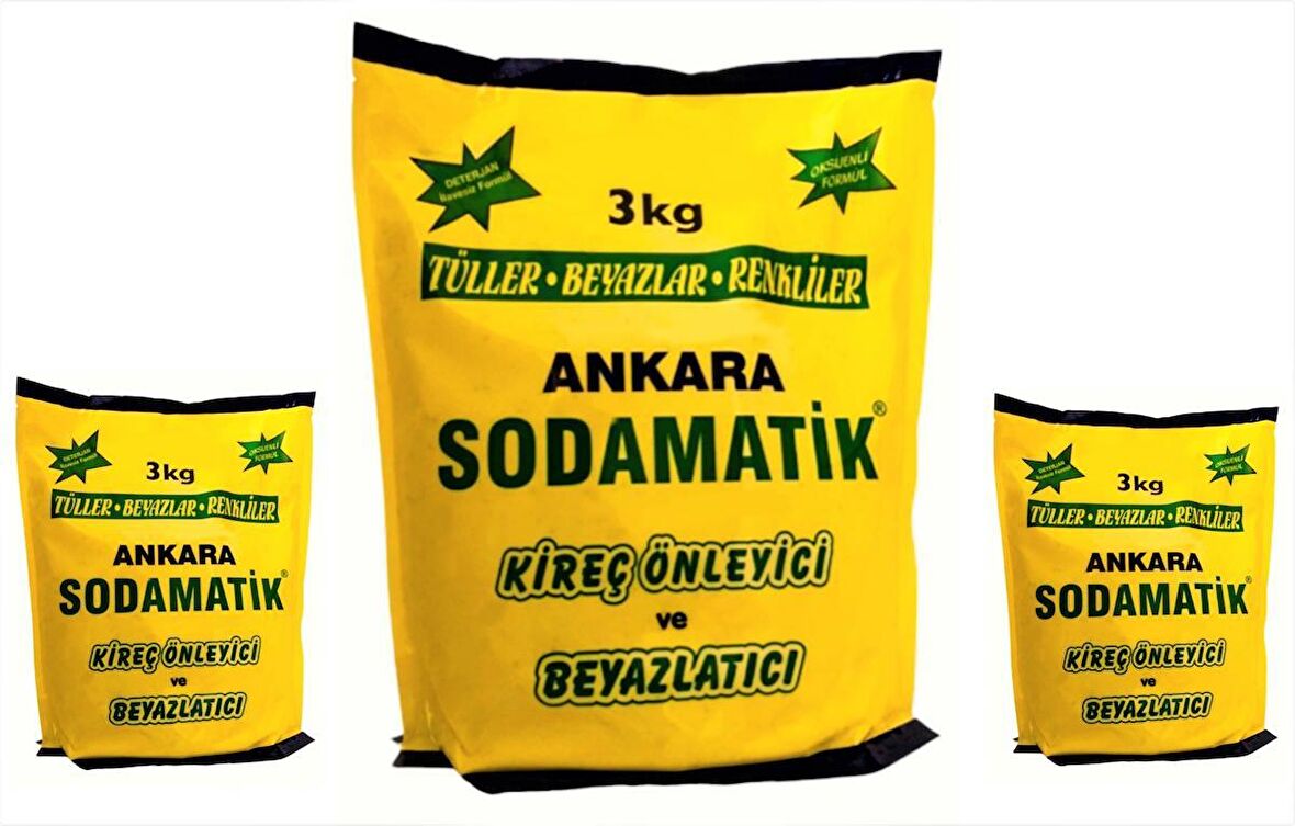 3 KG * 3 ADET KİREÇ ÖNLEYİCİ VE BEYAZLATICI (tüller - beyazlar - renkliler)