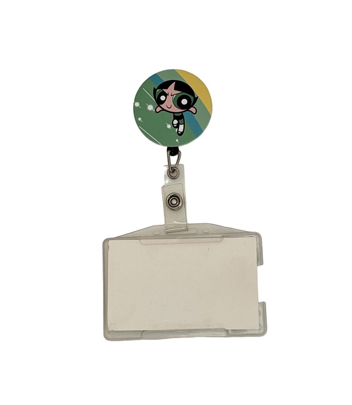 PowerPuff Girls Buttercup Temalı Metal Yoyo Kartlık Yoyo Yaka Kartlığı