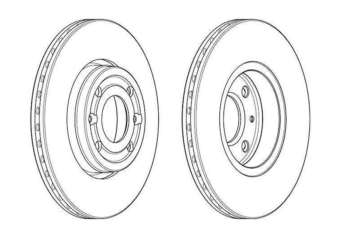 Renault On Fren Aynası (diski) Captur Clio IV Kangoo III Zoe Citan Dokker Lodgy 1,2 / 1,4 / 1,5 / 1,6 (4 Bij - Kraftvoll 07040019