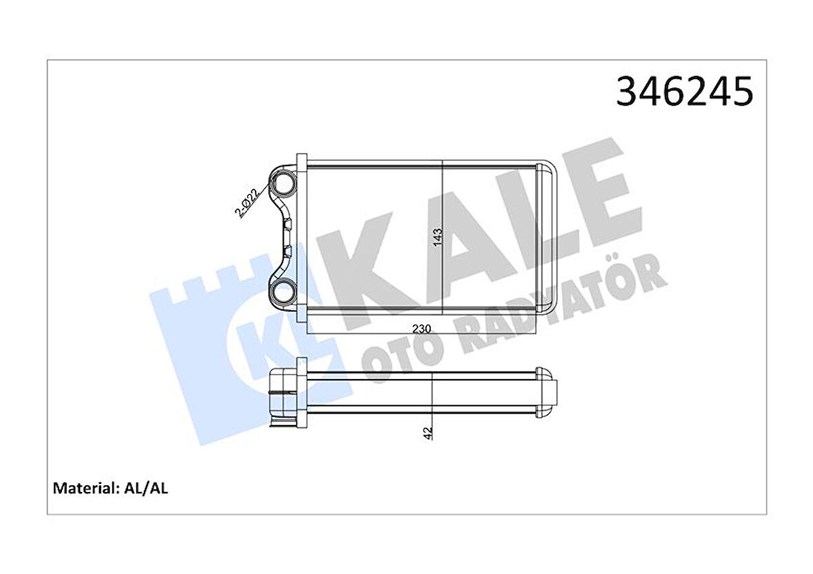 Vag Kalorıfer Radyatoru A4 1,6 1,8 00>05 - Kale 346245