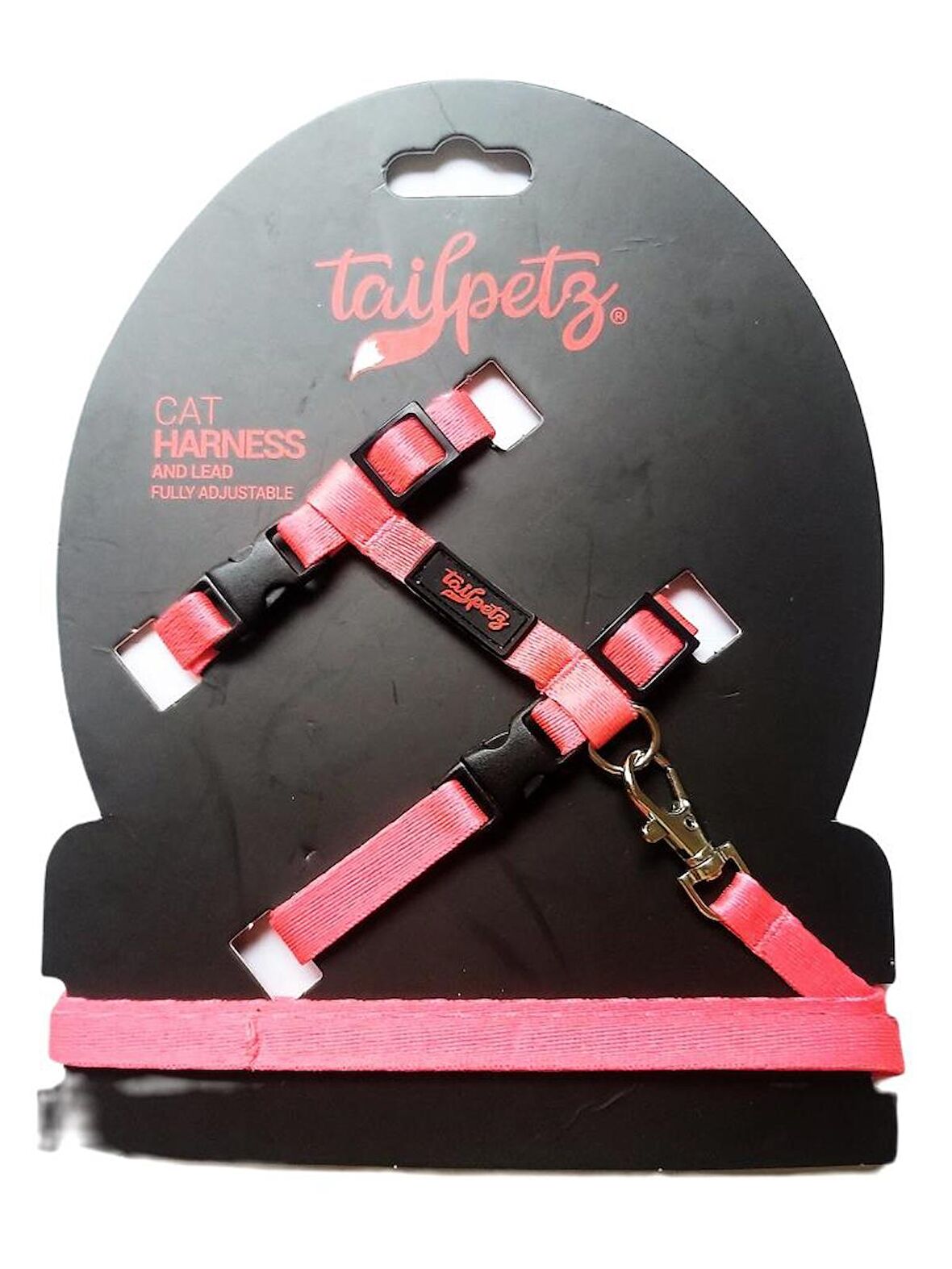 Tailpetz Cat Harnes Pink Ayarlanır Kedi Gezdirme Takım Tasması