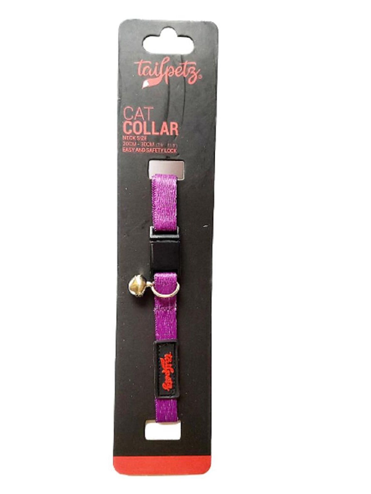 Tailpetz Cat Color Easy & Safety Lock Purple Ayarlanır Kedi Boyun Tasması